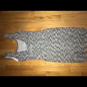 Really flattering grey and white dress